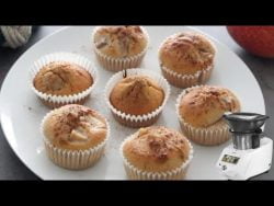 MAGDALENAS de manzana y canela. SIN AZÚCAR! receta para Monsieur Cuisine, Mambo y Thermomix