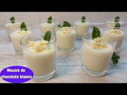 MOUSSE DE CHOCOLATE BLANCO en batidora y en Monsieur Cuisine y Thermomix