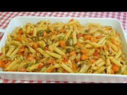 Pasta con verduras receta fácil, económica y rápida