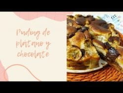 Puding de plátano y chocolate#puding de aprovechamiento#thermomix