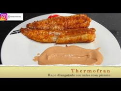 Rape Alangostado con salsa rosa picante thermomix