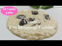 RISOTTO de 4 QUESOS y SETAS, súper CREMOSO🍄😋 en Monsieur Cuisine y Thermomix