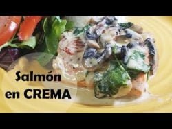 Salmón en crema🐟🍴 #salmon #fish #recipe #receta