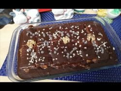 Tarta de la abuela en thermomix: con crema pastelera y ganache de chocolate.