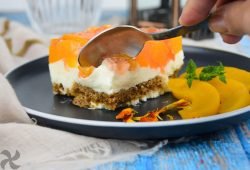 Tarta fresquita de melocotón