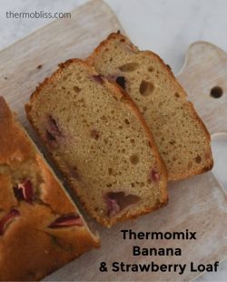 Thermomix Pan de fresa y plátano