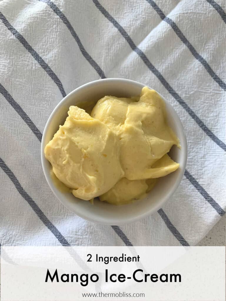 Thermomix Receta de helado de mango de 2 ingredientes