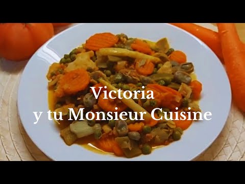 Verduras en menestra (riquísimas y muy tiernas) en Monsieur Cuisine y Thermomix