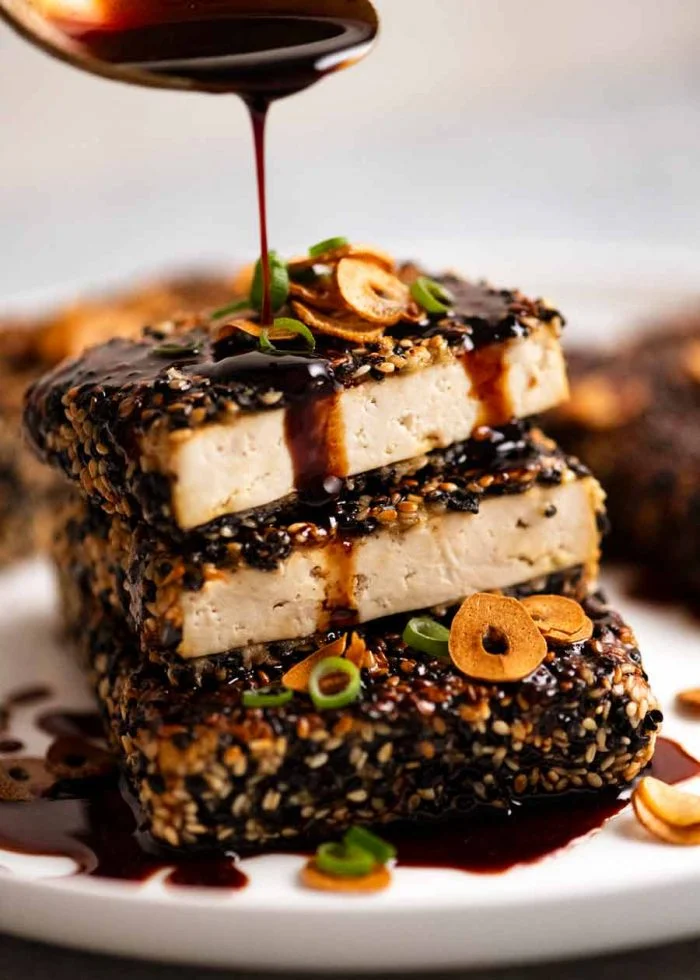 Filetes de tofu con sésamo y teriyaki |  RecetaTin Eats