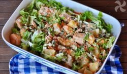 Ensalada de salmón, patata y zanahoria
