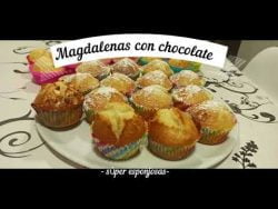 Magdalenas rellenas de chocolate con Monsieur Cuisine