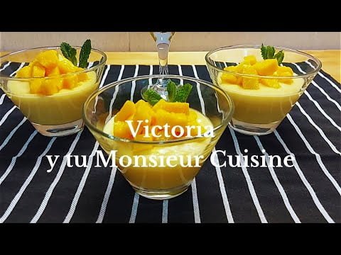 Mousse de mango suave y refrescante en Monsieur Cuisine y Thermomix