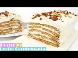 POSTRE de LECHE CONDENSADA🍰🥛🍰 (SIN HORNO pastel fácil con GALLETAS)🍰🥛🍰 Receta # 547