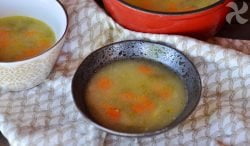 Sopa de patata, zanahoria y judías verdes