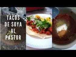 Tacos de soya al pastor #receta #vegano