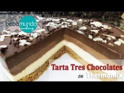 Tarta Tres Chocolates en Thermomix | Receta Rápida, Fácil y Buenísima | Sin Horno