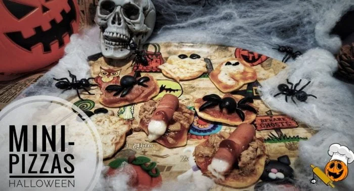 Mini Pizzas para Halloween Caseras