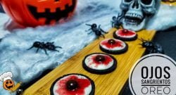 Ojos Sangrientos con Galletas Oreo Halloween
