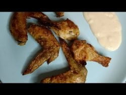 Alitas de pollo picantes con salsa Alfredo,fácil y rico con Thermomix