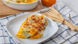 Canelones de garbanzos rellenos de calabaza, receta original y deliciosa