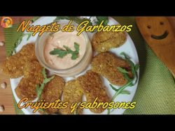 Cómo hacer #NUGGETS 😋 #VEGANOS 🧄 con #GARBANZOS, #receta muy #FÁCIL😋