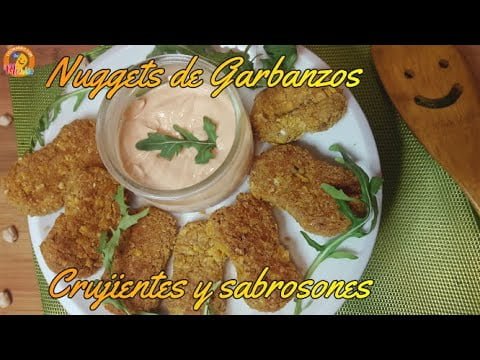 Cómo hacer #NUGGETS 😋 #VEGANOS 🧄 con #GARBANZOS, #receta muy #FÁCIL😋