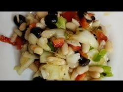 Ensalada de alubias blancas, fácil y rico con Thermomix
