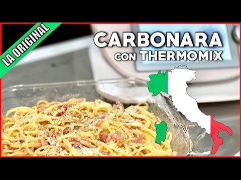 ESPAGUETIS CARBONARA THERMOMIX, la receta ORIGINAL sin nata 🇮🇹 🥓