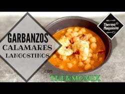 GUISO de GARBANZOS con CALAMAR o SEPIA en THERMOMIX®