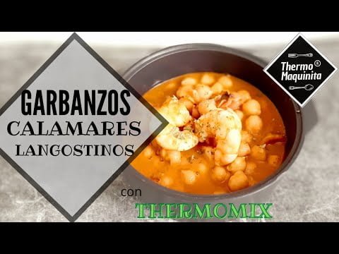 GUISO de GARBANZOS con CALAMAR o SEPIA en THERMOMIX®