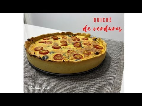 Receta fácil Quiché de verduras 🥮 con thermomix 💚 Cookidoo receta con subtítulos
