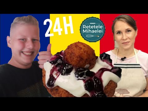 #Receta Intentando Hacer 24 horas COCINANDO recetas de Retetele Mihaelei. | PAPANASI Delicioso 🇷🇴.