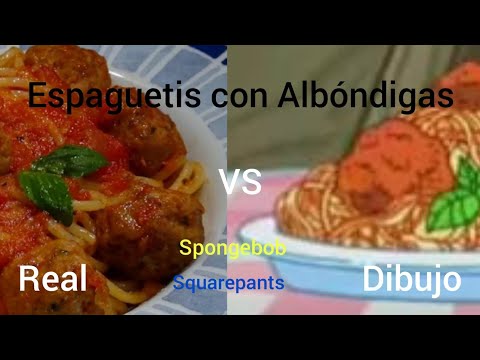 #Receta RECETAS ABSURDAS DE BOB ESPONJA 7. | ¿Espaguetis con Albóndigas?🍝