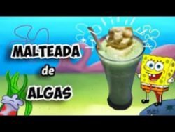 #Receta RECETAS ABSURDAS DE BOB ESPONJA 8. | Malteada de Algas🥤😋.