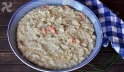 Risotto con puerro y salmón ahumado