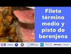 #shorts filete de res término medio con pisto de berenjenas #receta #usmeat #usbeef