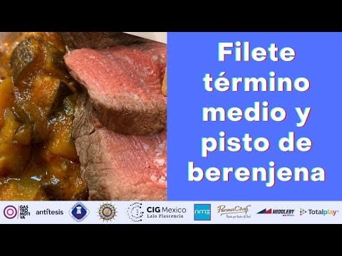 #shorts filete de res término medio con pisto de berenjenas #receta #usmeat #usbeef