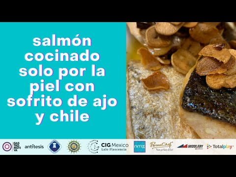 #shorts #receta salmón a la plancha con sofrito de ajo y chile de árbol