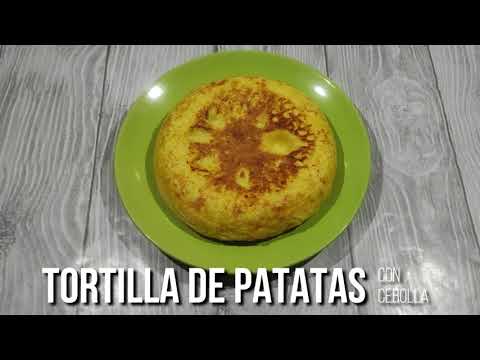 Tortilla de patatas con cebolla en Monsieur Cuisine Plus