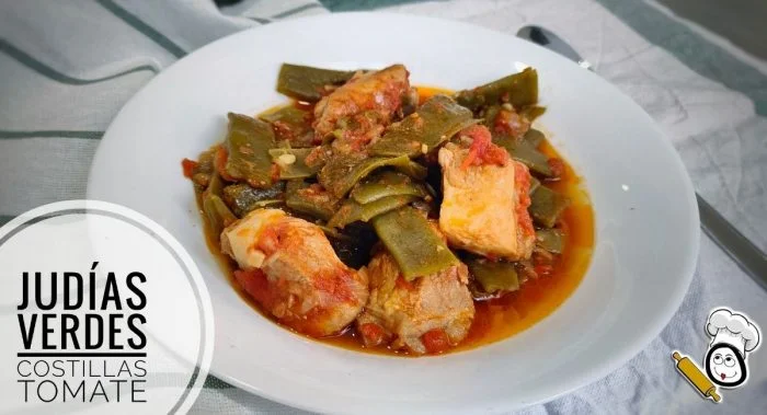Judías Verdes con Costilla y Tomate Frito – Receta Casera