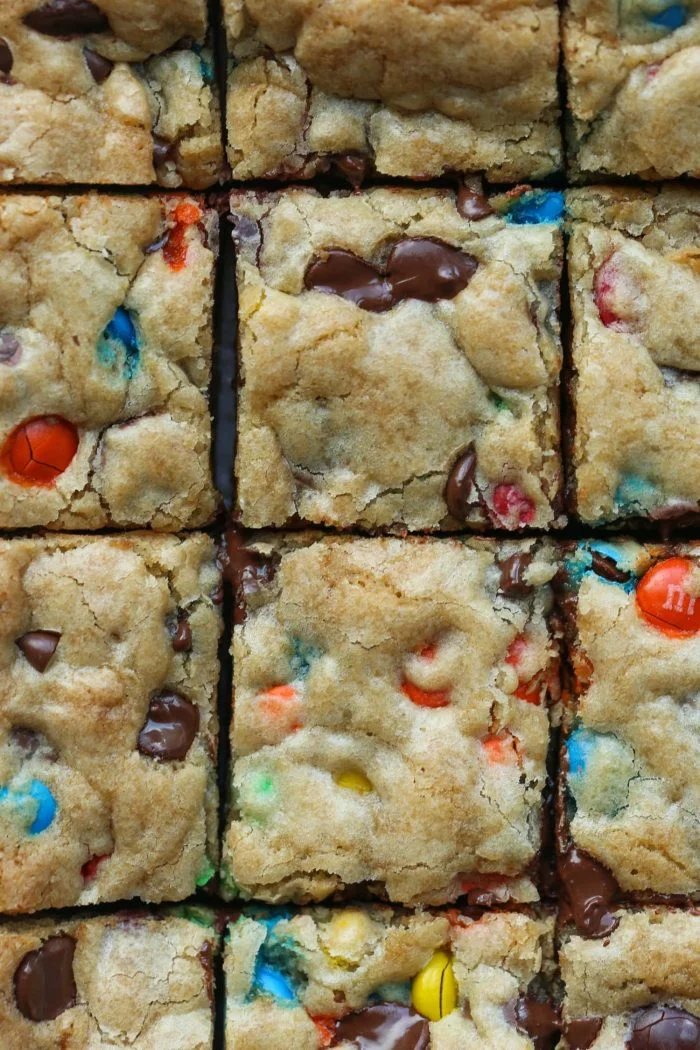 Barras de galletas M&M – Galletas y tazas