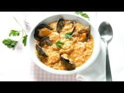 Arroz con mariscos en Thermomix.