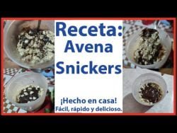 Avena snickers | Receta #Avena #Snickers #Receta #Oat #OvernighOats #Postre #Recipi