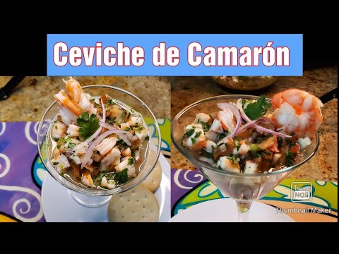 CEVICHE DE CAMARÓN 🤤 RICA RECETA CASERA #receta #recetacasera #recetafacil
