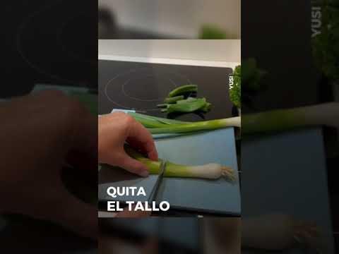 ¿Cómo cortar cebollín o cebolla verde? #Yusi #tips #cocina #receta