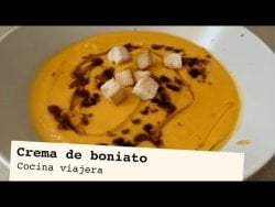 Crema de boniato o batata y zanahoria con thermomix