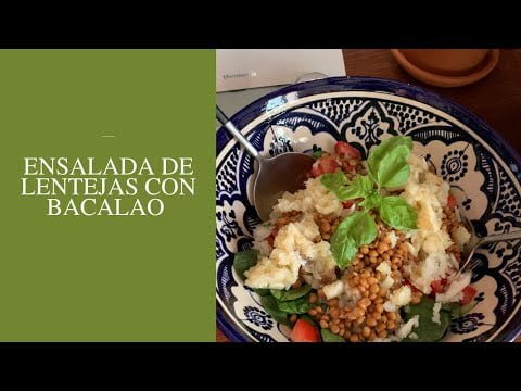 ENSALADA DE LENTEJAS CON BACALAO CON THERMOMIX