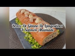 🦐🍽Brazo De Gitano De Langostinos Y Salmón Ahumado En Thermomix