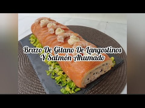 🦐🍽Brazo De Gitano De Langostinos Y Salmón Ahumado En Thermomix