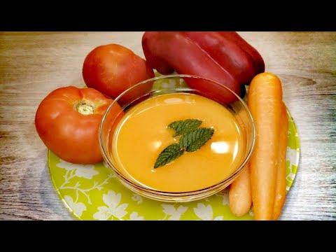 Gazpacho de zanahoria en clickchef de moulinex, Monsieur Cuisine plus/ connect y thermomix